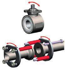 Pipe line up to 8 FDA 21CFR Certified Plastics Options PTFE Cavity Fillers (FDA) EUROPEAN REFERENCE BALL VALVES Design Loose Body Flanges (Meca-Inox Patent 1966) All Ends Produced