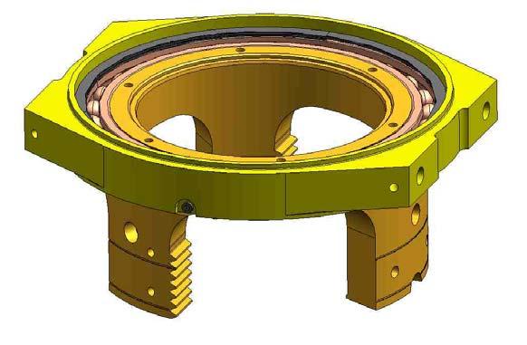 Canrig LWCV Assembly Instructions 20 Bearing/ Housing Assembly 54 4 Figure 3 7) Grease the bearing through the grease fitting while rotating the bearing.