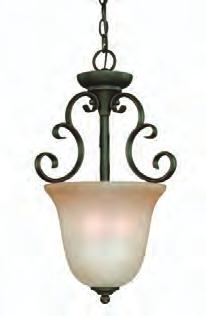 00 ~ 12D Rubbed Bronze Finish with Tea Glass 25 h x 23 w 5 Lights @ 100w 3243-MA $149.