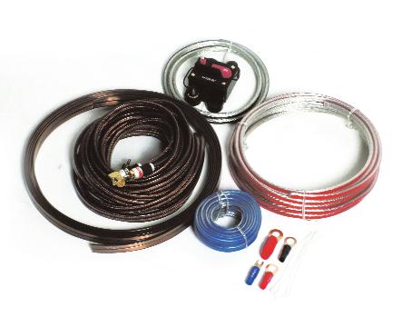 Contents of this Kit: FLATLINES 8AWG PWR Power and Ground cable VIBE FLATSTEREO RCA - OFC high definition full range interconnect FLATLINES remote 18 FLATSTEREO speaker cable AGU Fuse Holder All