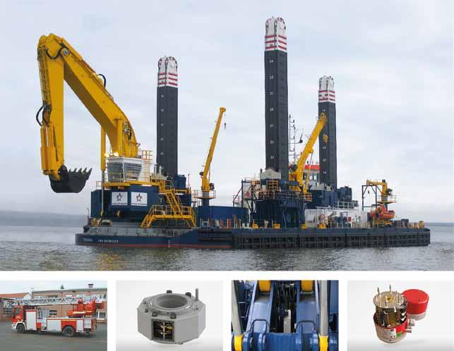EXCAVATOR, CRANE TEHNOLOGY & AUTOMOTIVE ENGINEERING Areas of application for our slip ring assemblies Slip ring assemblies for power and data transmission in electrically operated excavators and