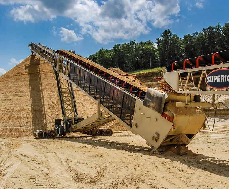 KING OF THE STOCKPILES With encouragement from our founder, two young Superior engineers were tasked to advance telescopic radial stacking conveyors in the 1990s.