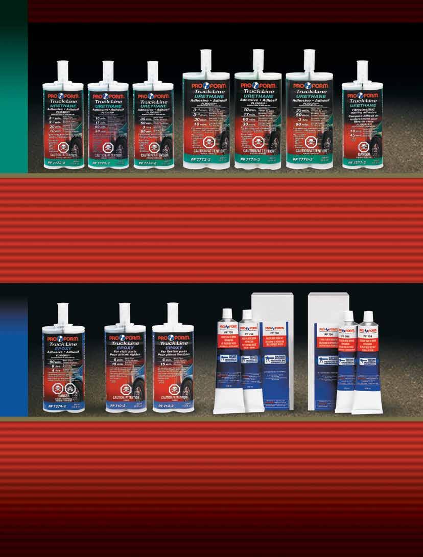 Pro Form s Pliogrip Truck Line adhesives are recommended and approved at the OEM level. They are used on a daily bases by most truck manufacturers for assembling and bonding panels and parts.