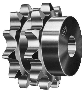 No. 40-2 /4" Pitch All Steel Stock Sprockets Double-Type B & C Bore (inches) Hub (inches) Weight No. Catalog Outside Rec. Length Lbs. Teeth Number Diameter Type Stock Max. Dia. Thru (Approx.) D40B 8.