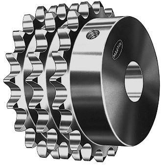 All Steel Stock Sprockets No. 00-4" Pitch Triple-Type B & C Bore (inches) Hub (inches) Weight No. Catalog Outside Rec. Length Lbs. Teeth Number Diameter Type Stock Max. Dia. Thru (Approx.) E00B.