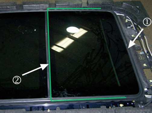 Page 3 of 14 1. With the window in the OPEN position, use the J-42220 Universal 12V Leak Detection Lamp (black light) to inspect the sunroof rear window.