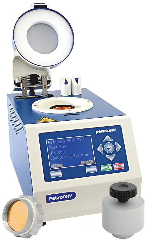 RSSOT - Method PetroOXY Apparatus Complies with the requirements of users regarding an improvement of the currently used manual oxidation stability tests: - Small sample volume of 5 ml - Short test