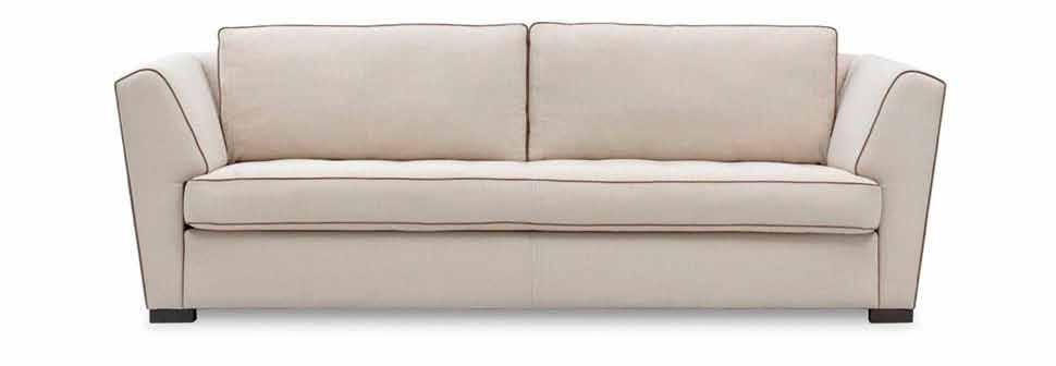 VERONICA Removable seat and back cushions Contrasting piping detail all over