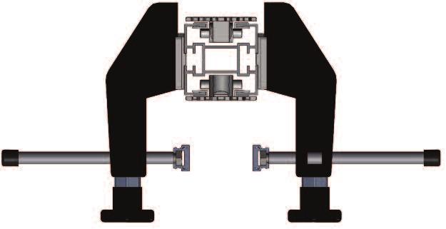 Product guiding: GH5 moulded brackets Examples of fitting on or, CAB and ; width between guides Use of the combination: spacer FGRD-6B, moulded bracket GH5-1 PM or GH5-1B, aluminium pin AF 12/8-120