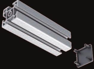 Structural tubes, end pieces for aluminium profile, profiles for housings FBSB 24X24