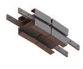 These modules are made by bending aluminium beam section on which is fitted the slip profile in continuity of the upstream and downstream modules.