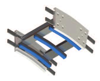 The F2-xxx-2CC-400 module contains 2 removable areas (above and below) to be split for the delivery of a long conveyor while leaving the belt in place.