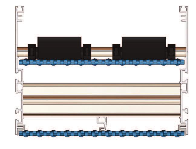 CAB: Ball conveyors Structure Tough and silent for conveying and handling boxes & hard base bulky products. CAB is available in several widths: see table on the next page) Modularity.