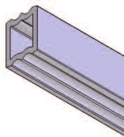 Lateral guide profiles Profile FGRRF 3x20x15 Natural anodised
