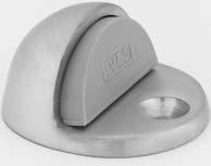 Floor Stops Dome FS436 Dome Stop Features: For doors without threshold. Heavy-Duty Cast Dome Stops constructed of brass, bronze or aluminum. Gray, non-marring rubber bumper.