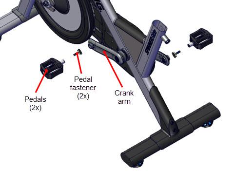 Removal Instructions 1. Position the crank arm and right pedal to the 12 o'clock position. 2.