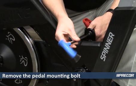 Use a crank puller (recommended PN X-Tools Crank Extractor or similar tool) to press the pedal out of the crank