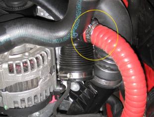 11.) Next, you will install the included silicone hoses. You will notice the two hoses are slightly different lengths. One is 13 long and the other is 16 long.