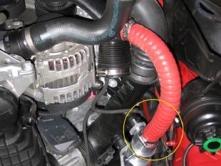 The shorter hose (13 ) will install from the front most valve to the port at the front of the engine bay. We will start with the front hose (the shorter of the two). 11A.
