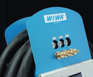 WIWA DUOMIX PU 280 THE MOST IMPORTANT FEATURES ON Practical hose rack: The integrated hose rack is conveniently located above the control box on