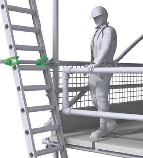 point to provide a secure handhold. At ladder access points, a selfclosing gate is recommended.