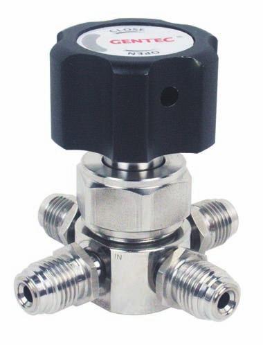 DV54 SERIES Stainless Steel High Purrity Diaphragm Valves GENTEC Valves Product Features Suitable for high purity applications 316Lstainless steel enhances weldability and resistance to corrosion