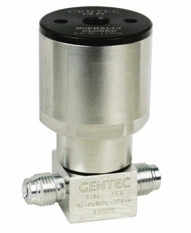 DV86 SERIES Stainless Steel Ultra High Purrity Diaphragm Valves GENTEC Valves Product Features Suitable for ultra high purity applications Both manual and pneumatic actuation are available End