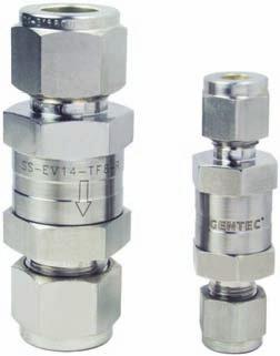 EV12, EV13, EV14 SERIES Excess Flow Valves GENTEC Valves Used in pipeline system to stop uncontrolled release of system media in the event of a downstream gas line rupture or disconnection, thereby