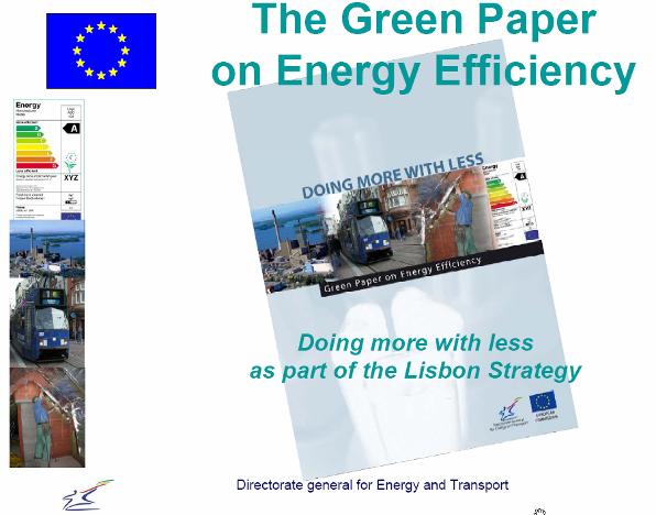 NEWEST GREEN PAPER: ENERGY EFFICIENCY