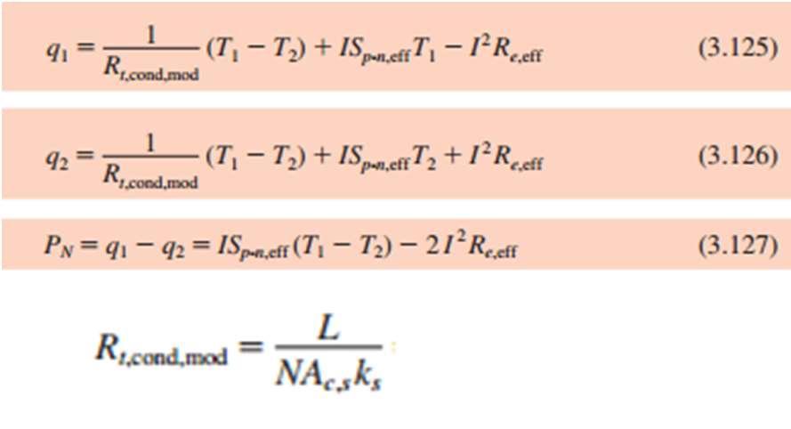 seeback effect of n and p type semiconductor R_eff-Internal