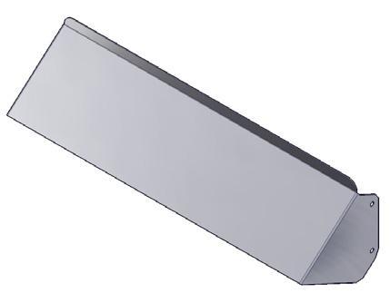 Vertical discharge deflectors Manufactured from galvanised ste.
