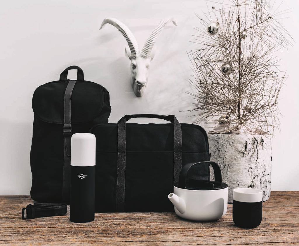 MINI Backpack, Canvas Mix Black/Grey, 80 22 2 451 020 MSRP: $83.00* MINI Travel Flask Black/White, 80 23 2 445 701 MSRP: $28.