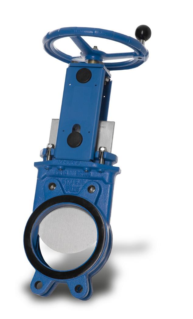 Knife gate valve WB Stafsjö's knife gate valve WB is bi-directional and can therefore be installed in a pipe system independent of pressure direction.