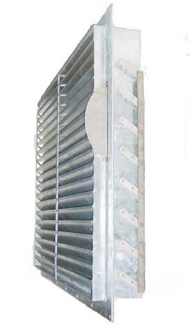 WEATHER LOUVER with closing damper SSVent-FS (BxH) General: The SSVent-FS is a combined rectangular single stage weather louver with an integrated closing damper.
