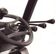 The rear drive handle, in conjunction with an optional swivel seat, creates a comfortable and secure work environment.