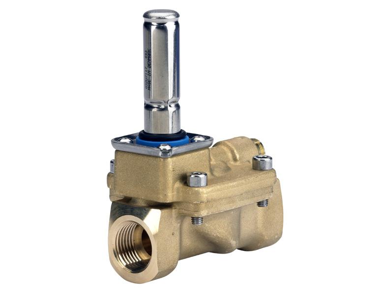 EV220BW 5-25 ECO brass valve body NO y In accordance with: - Low Voltage Directive 204/35/EU - EN60730- - EN60730-2-8 - Pressure Equipment Directive 204/68/EU y RoHS Directive 20/65/EU y Wetted