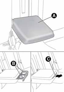 NOTE During the armrest tilting stage (complete tilting upwards or downwards), make sure the cover with lining is always closed correctly.