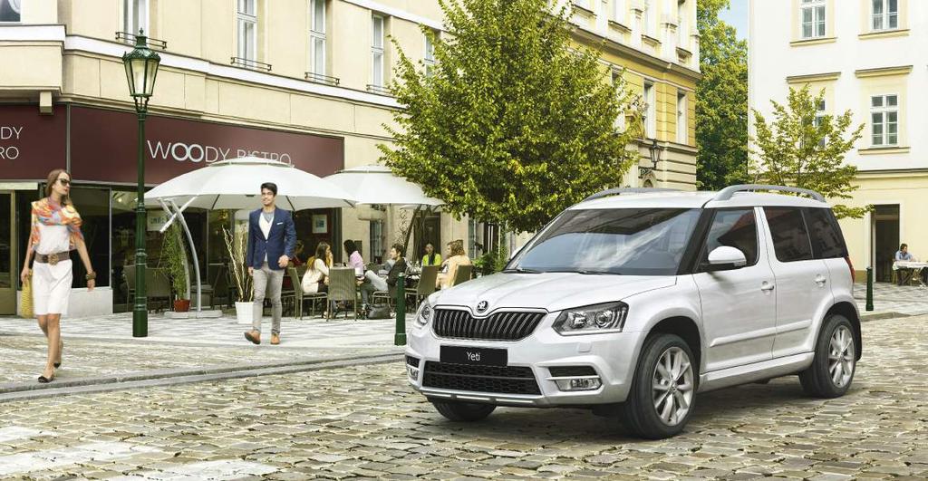Design The Yeti is available in two distinct styles. Each has its own face, designed in the spirit of ŠKODA s new design language.