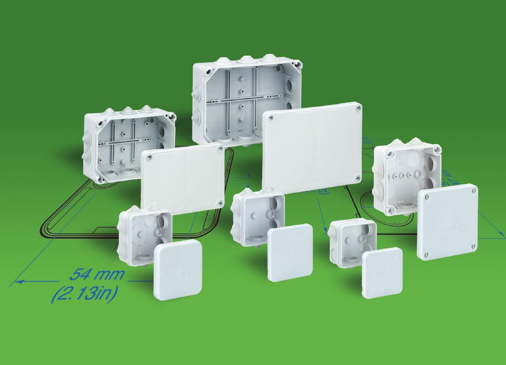 Series The Series are economy junction boxes for lighter duty applications. The 70, 80 and 90 feature snap on covers, while the 100, 150 and 190 feature 4 quick release screws.