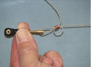 9 Use brass crimps on each cable and thread, the