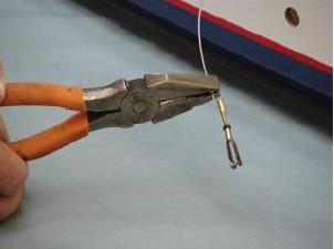 10 Crimp the brass tube with a crimping tool or