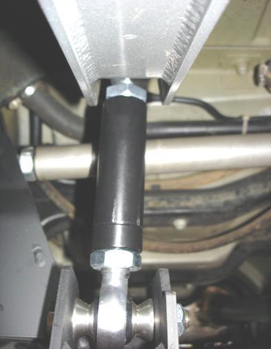 Using ½ hardware install opposite end of EVO endlink into driver side axle trackbar mount 38.