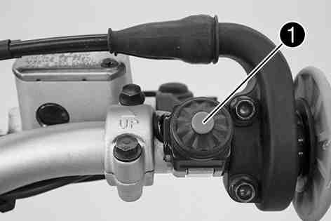 If you pull the hot start lever to the handlebar during the start procedure, a bore is opened in the carburetor through which the engine can draw in extra air.