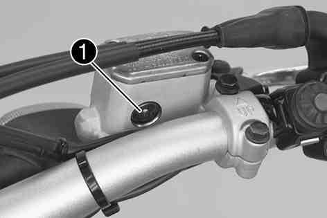 52Adjusting basic position of handbrake lever Check the free travel on the hand brake lever. ( p. 42) Adjust the basic setting of the handbrake lever to your hand size by turning adjusting screw.