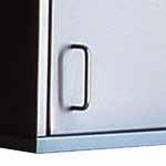 line. Standard Features: Concealed 105 degree door hinges. Recessed aluminum handles.