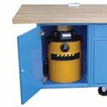 Benches are standard with four 5 heavy duty casters and are
