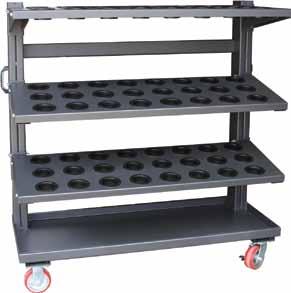 Tear Down/Tool Holder Carts Tear Down Cart Portable carts for work where oil and fluids can be a problem - All welded construction of heavy gauge steel - Perforated galvanized steel work surface with