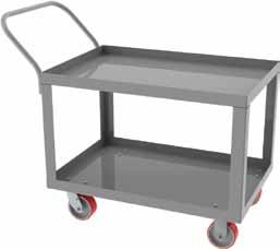 construction - Carts have 1-1/2 h retainer edges on shelves - (2) rigid and (2) swivel locking 5 heavy duty casters - 1500 lb capacity. Available in a 2,, 4, and 5 shelf configuration.