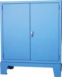 construction - (2) doors with heavy duty three point lock - Upper section with panel mounting rails - (56) 4 1/8 w x 7 /8 d x h bins on doors - (6) 1.75 w x 19 d x 4.