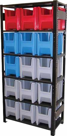 Bin/Tire Rack Bin Rack These bin racks offer a great solution for storing larger bulk items that require easy access.